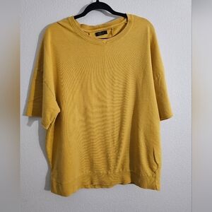 Zara Men Mustard Ribbed Shirt